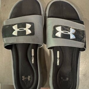 Under Armour Men’s Slide Sandals - Black and Gray, size 13